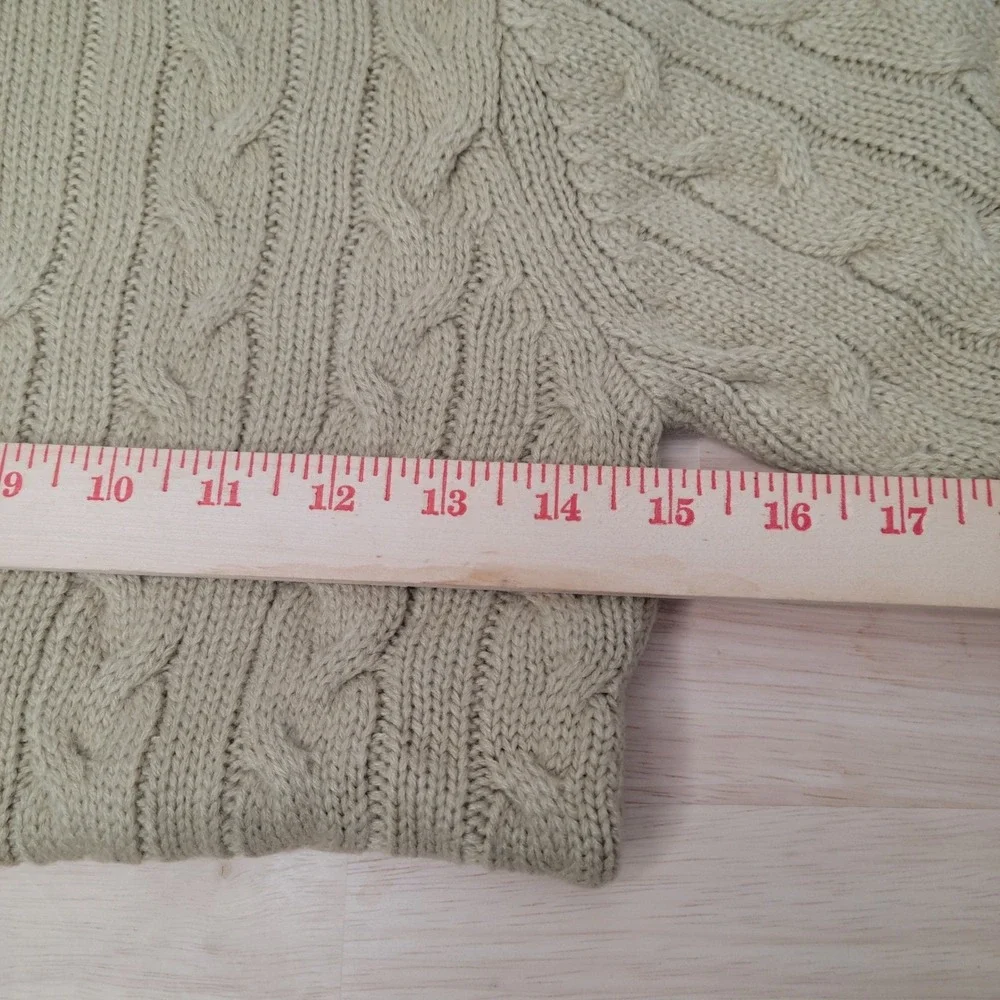 Arshiner Quarter Zip Sweater‎ Kids Size 140 Tan Cable Knit Mock Neck Pullover